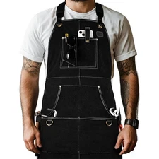 Double sided flame resistant apron fleece for electrician carpenter and repair