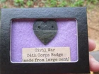 Civil War Dug Relic 24th Corps HEART Badge/Emblem made from Large One Cent COIN!