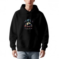 Men's Loose Fit Hoodie with Colorful Deer  Floral Design ' MOM Long Sleeve