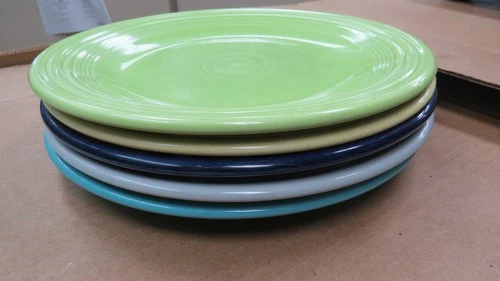 5 DINNER PLATES, Fiesta FIESTAWARE HOMER LAUGHLIN, 10 1/2"