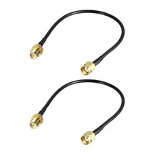 Antenna Extension Cable RP-SMA Male to RP-SMA Female Low Loss RG174 0.7 ft 2pcs