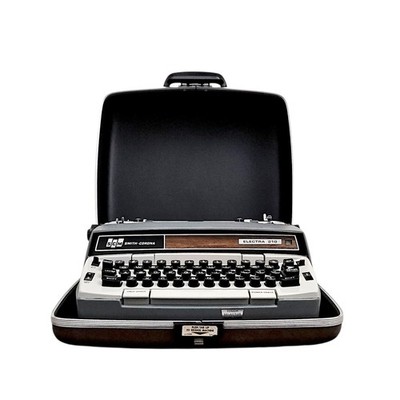 Cursive / Script 1970 Smith Corona Electra 210 Portable Electric Typewriter EUC