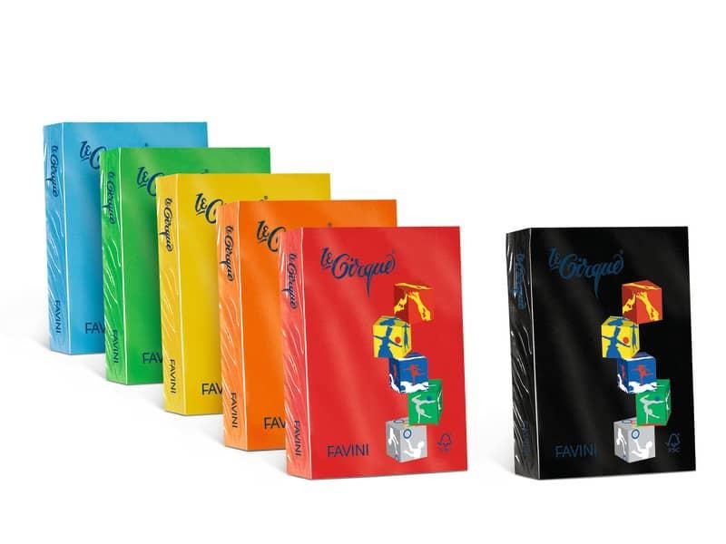 FAVINI Le Cirque 80 G - Risma 500 Fogli Carta A4 - 205 Arancio Tropico - Immagine 2