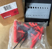 NOS VINTAGE 60614 EKLIND TOOLS 13pc HEX T  l KEY SET STAND .050” - 3/8” SAE USA