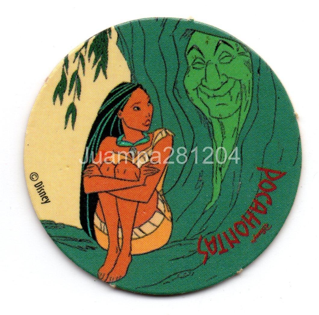 POCAHONTAS Y ABUELA SAUCE #19 POCAHONTAS TAZO DE CARTON 1995 NESTLE