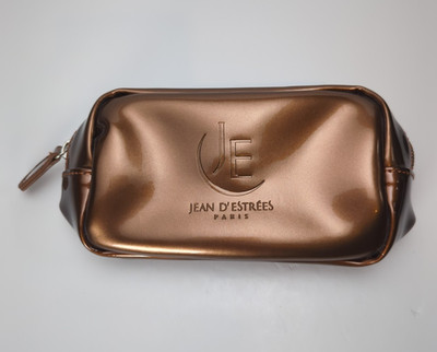 Jean d Estrees Paris Bronze Color Cosmetic Makeup Pouch Spa/Travel Bag