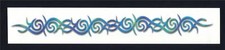 TRIBAL BLUE GREEN DESIGN Armband Temporary Tattoo 8.75