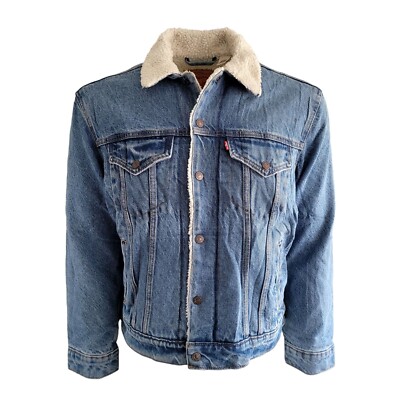Levi s Sherpa-gefütterte Truckerjacke (wasserlos ), Größe L)