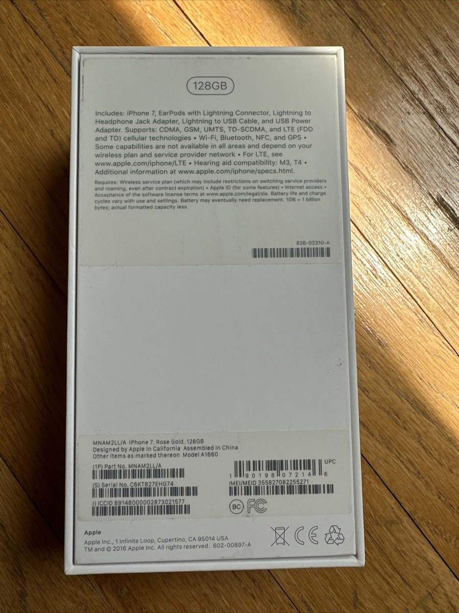 iPhone 7 Plus Rose Gold 128GB Box Only | eBay