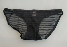 Vtg 2008 Victorias Victoria's Secret Sheer Black Mesh Low Rise Bikini Panties S