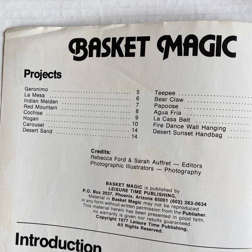 Basket Magic Making Baskets Booklet BW8555 Coiling Method American Indian 1977 - Picture 3 of 6