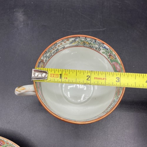 Antique Rose Medallion Rose Mandarin Tea Cup and Saucer Set - Picture 13 of 14
