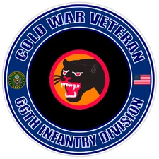 Cold War Veteran 66th Infantry Division Bumper Sticker Military Vinyl Decal 5"