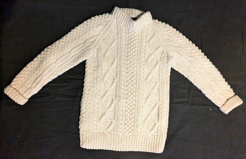 Vintage Monaghans Hand-knit Irish Kid’s Sweater Made In Ireland