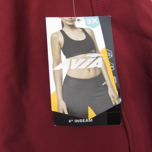 Avia rote Laufshorts Größe 3X hoher Bund feuchtigkeitsableitend Lagenlook Übergröße NEU - Bild 3 von 10