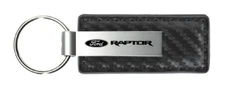 Ford Raptor Carbon Fiber Leather Key Chain (Gun Metal)