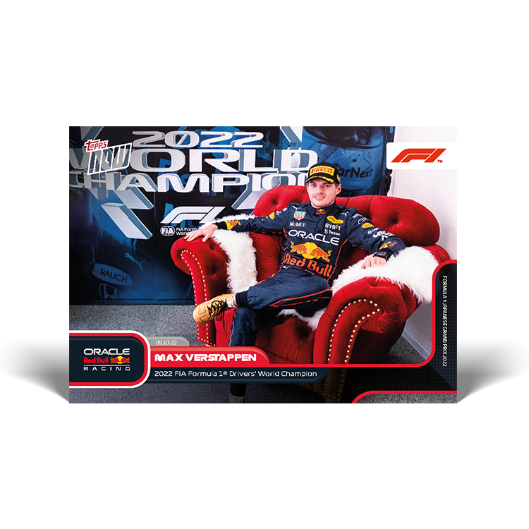 Max Verstappen Red Bull 2022 Topps Now Formula 1 F1 Card #61 World