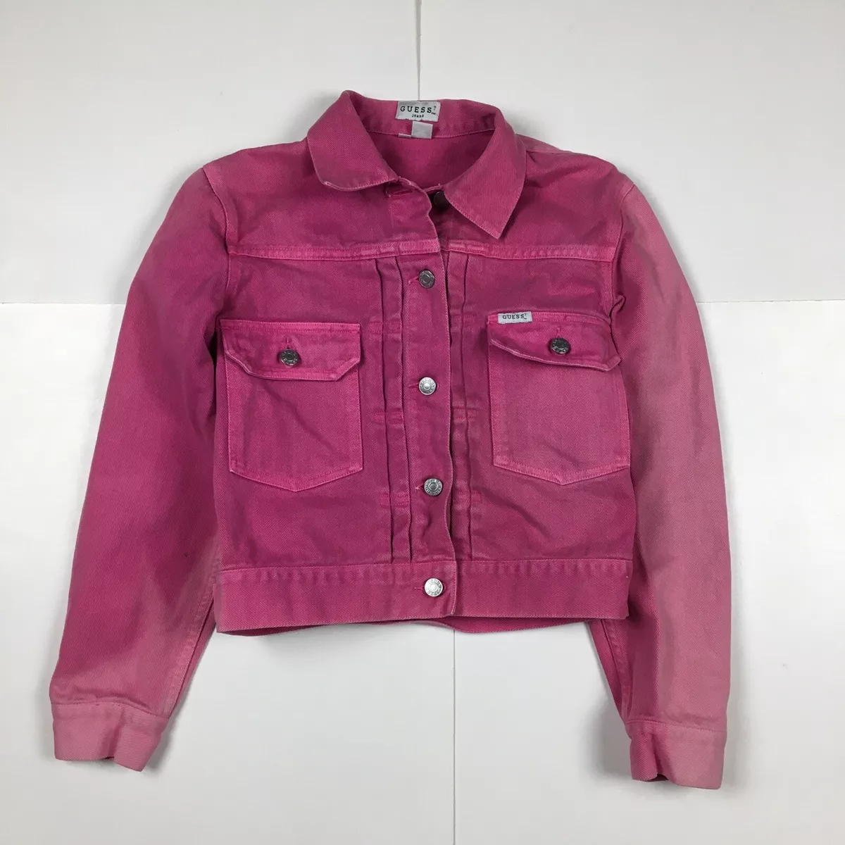 Guess pink sales denim jacket