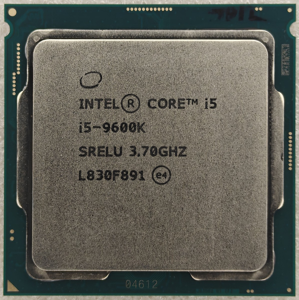 Intel 9th Gen Core i5-9600K SRELU SRG11 3.7GHz (Turbo 4.6GHz) 6
