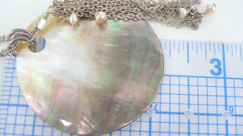 Collar de perlas de ley de abulón con concha natural Estate, pendientes a juego - Imagen 9 de 15