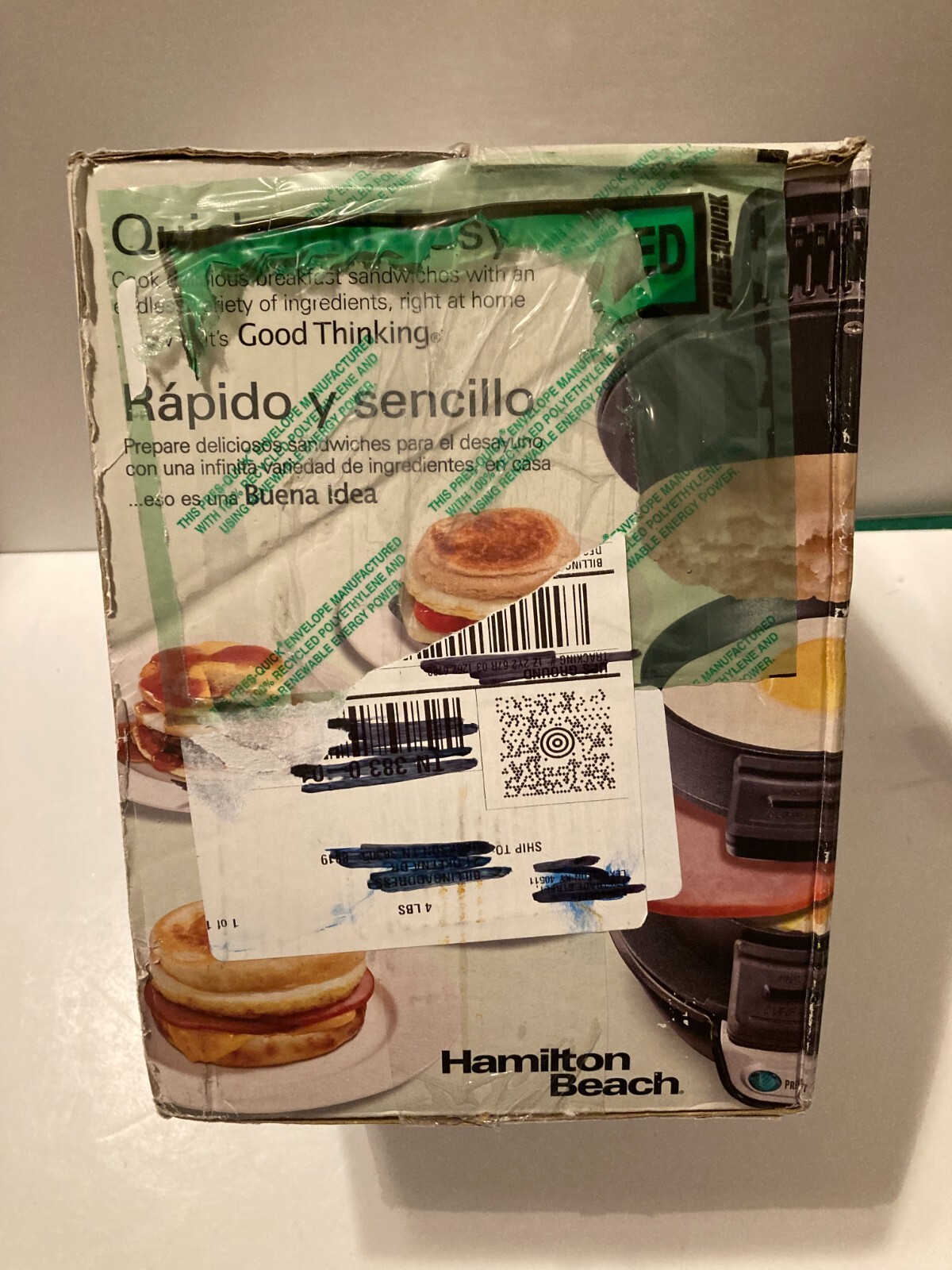 NEW Sealed Hamilton Beach Black Breakfast Sandwich Maker 25477 eBay