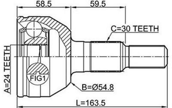 Joint Set Outer Cadillac Cts Ii 2007-2013, Sts 2004-2012, Srx 2003-2010