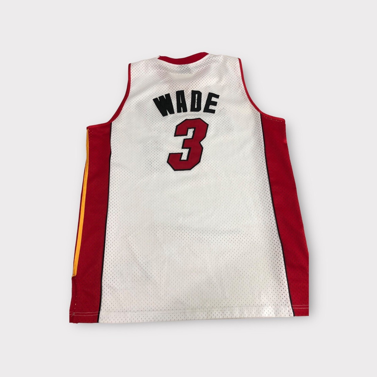 White adidas Miami Heat Dwayne Wade Jersey Men's Size 52 XL White adidas Miami Heat Dwayne Wade Jersey Men's Size 52 XL