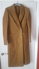 G3 Los Angeles Atelier & Other Stories Camel Wool Midi Coat Uk8 Eu34