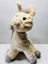 Lil Llama Plush 12.5" Stuffed Animal GiftCraft 2017 Grey White Bow Soft Toy Pet