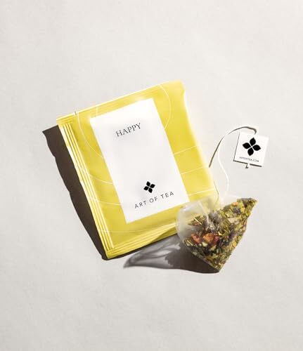 | Organic Happy Jasmine Green Tea | 50 Eco Friendly Pyramid Tea Bag Sachets