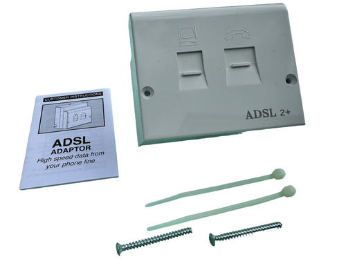 ADSL / ADSL2+ Broadband High Speed faceplate filter for BT NTE5A master sockets - Afbeelding 3 van 5