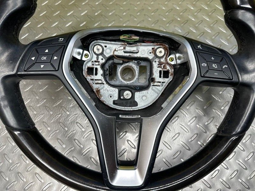 13 14 15 Mercedes A207 E-Class Convertible Steering Wheel W/ Switches Black OEM - Picture 2 of 15
