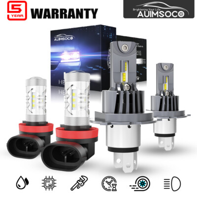 For Toyota Highlander Sport Utility 3.5L 2008-2010 LED Headlight Fog Light Bulbs