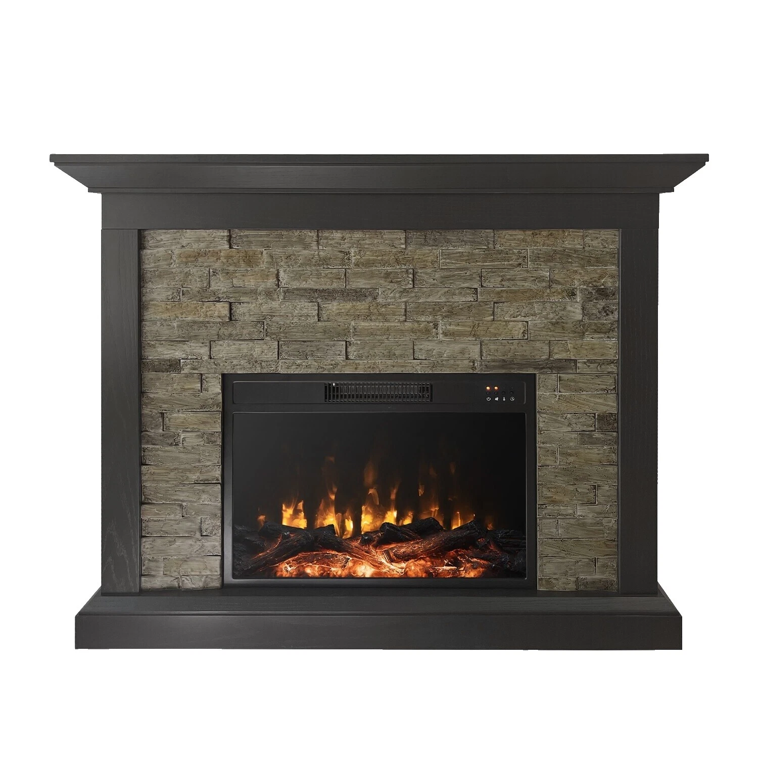 Madeira Envernizada Marrom Lareiras