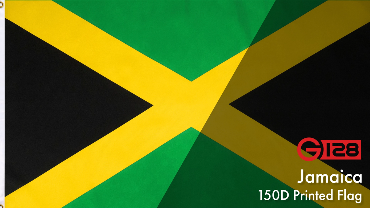 Jamaica Jamaican Flag 3x5FT 5-Pack 150D Printed Polyester By Jamaica Jamaican Flag 3x5FT 5-Pack 150D Printed Polyester By