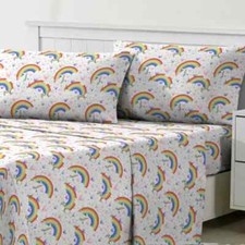 Unicorn and Rainbow Full Size Bed Complete Sheet Set from Dream Factory NEW