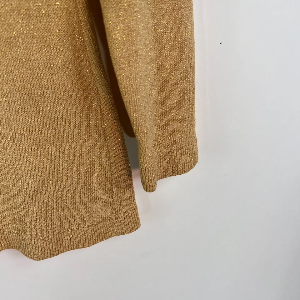 St John Wool Cashmere High Neck Sweater Womens Size 6 P Beige - Image 3 of 4