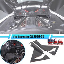 For 20 Corvette C8 Carbon Fiber Engine Bay Trim Appearance Corner Vent Cover Us For 20 Corvette C8 Carbon Fiber Engine Bay Trim Appearance Corner Vent Cover Us