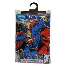 Vintage 90s 1993 DC Comics Superman Boys 2 Piece Pajama Set Size Large (12-14)