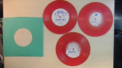3-Little RED Playtime Records CHRISTMAS 6'' 78rpm 50s