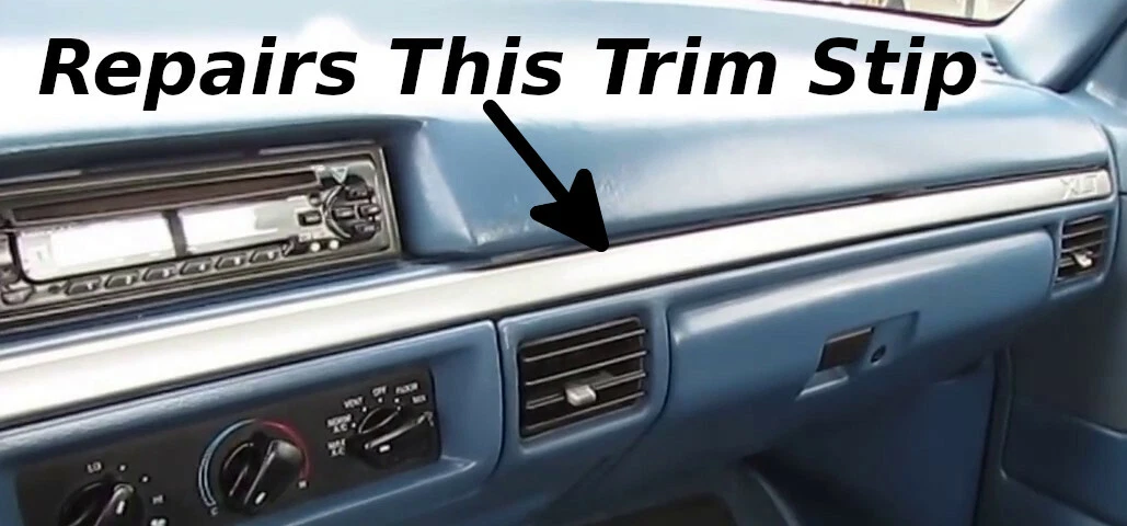 92 96 Dash Trim Strip Repair Kit Ford F150 F250 F350 Bronco Fixes Broken Posts