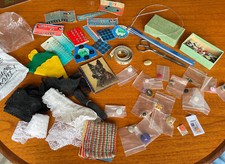 Vintage Sewing Box Contents Buttons Trim Needle Case, Dean, Neweys Fasteners 