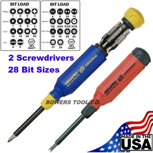 Megapro Original & Tamperproof Multi Bit Screwdriver Set Torx Hex Phillips USA - Picture 2 of 10