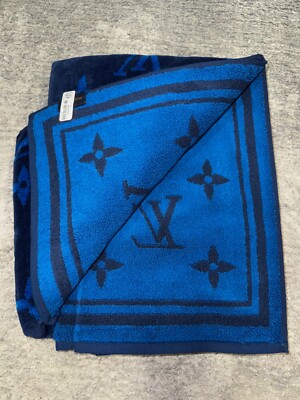 Louis Vuitton Serviette Bain Cobalt Blue Monogram Classic Logo