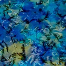 Batik, Teal Slate Blue, Ultra Violet Olivine Green by R. Kaufman, Per 1/2 Yd