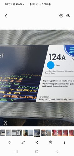 Original HP 124A Tonerkartusche Cyan Q6001A (Datum 20150623) Preis inkl. MwSt.