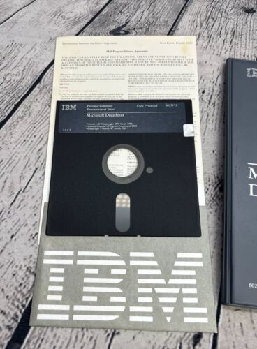Microsoft IBM Olympic Decathlon PC Computer Game Floppy Disk Case & Instructions - Picture 2 of 8