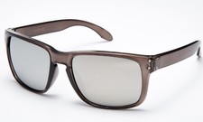 Grey Transparnts Frame Sunglasses Brown Flash Mirror Lens Retro Unique New Style