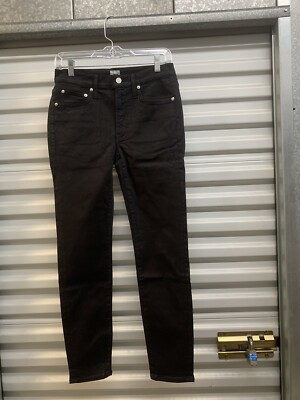 NWT Edwin Denim Pixie 9'' Mid Rise Skinny Cut Jeans Black 28 x 28
