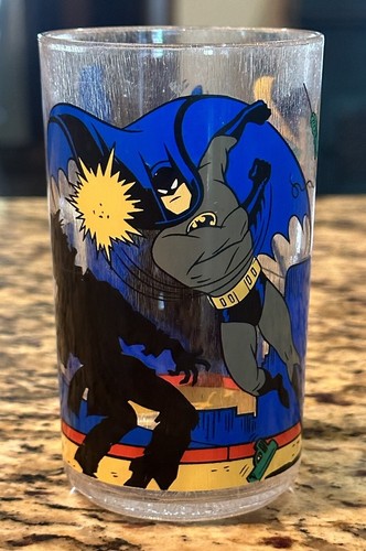 Vintage The Adventures Of Batman & Robin Plastic Cups Animated Series Zak 93